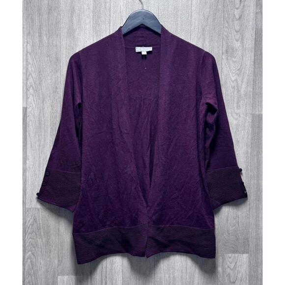 Volution Stitch Fix Plum Open Cardigan Women Size Small - Picture 1 of 2